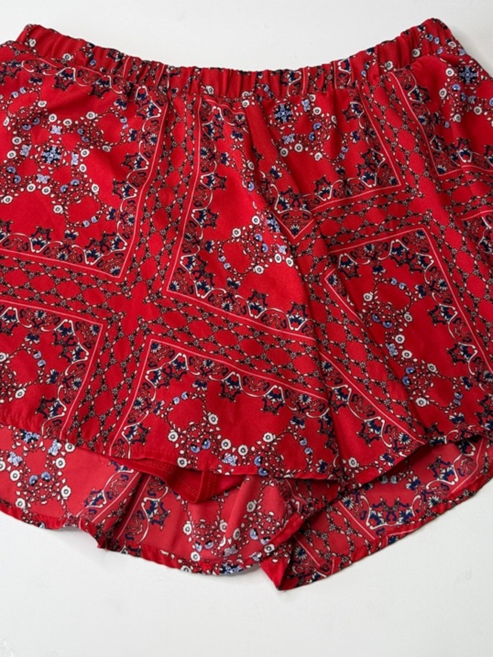 Altar’d State Red White Blue Butterfly Style Shorts With Bandana Pattern Size‎ M